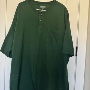 Duluth Trading Co Forest Green Henley Tee